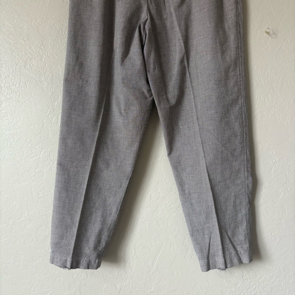 Vintage Checkered Cotton Black and White Trouser Pants 14P modern 12P - Picture 9 of 14